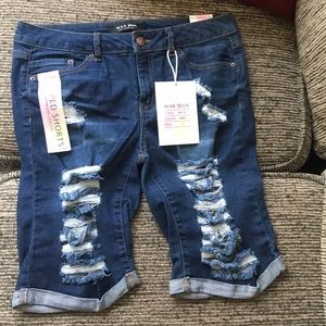 Distressed Bermuda Shorts